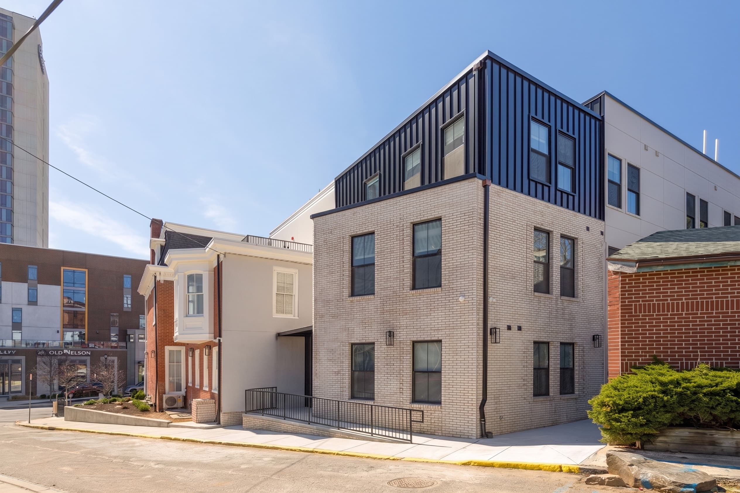 Modern architectural detail at Serpentine Apartments