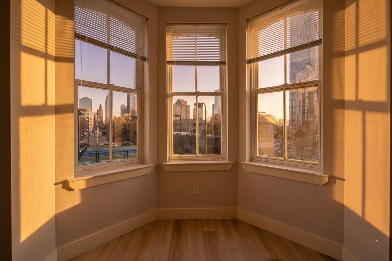 Building detail at golden hour